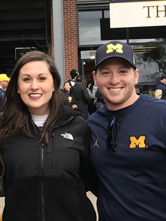 Mr.+Durocher+and+his+wife%2C+Morgan+at+a+Michigan+game+