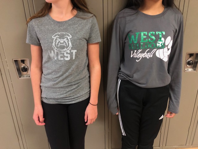 Students in West school apparel. 