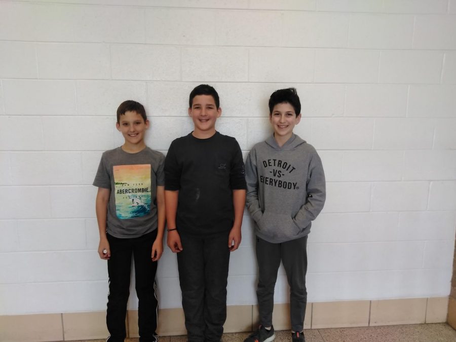From left to right: Brayden Creedon, Keegan Creedon, and Noah Bazzi. 