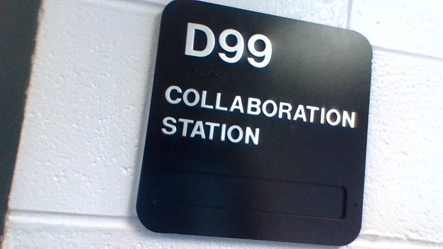 The+sign+outside+the+Collaboration+Station.