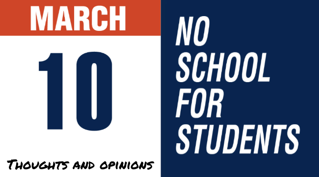 No school for students on March 10