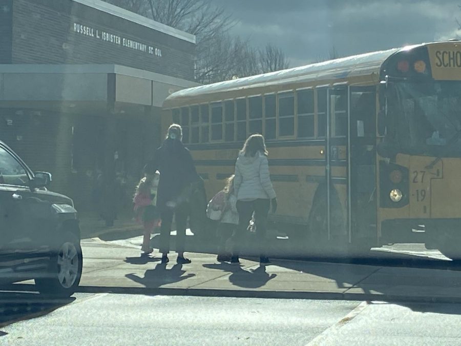 Isbister Elementary School after first cohort in the morning. 