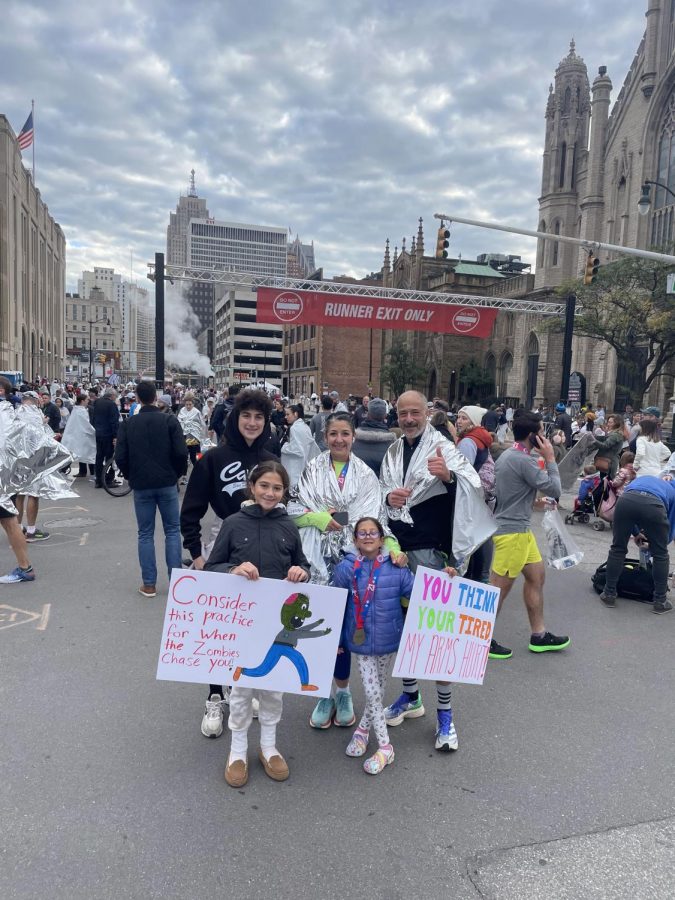 Bazzi family after the Detroit Marathon race. 