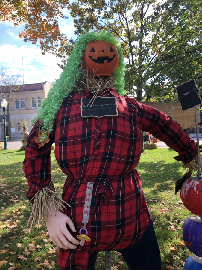 Scarecrow in Downtown Plymouth