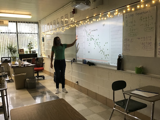 Mrs. Lawson, new West math teacher, in her classroom. 