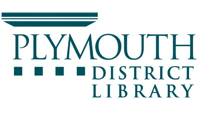 The Plymouth District Librarys logo.