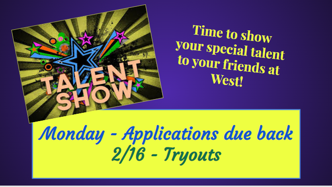 West Talent show is March 2, 2022