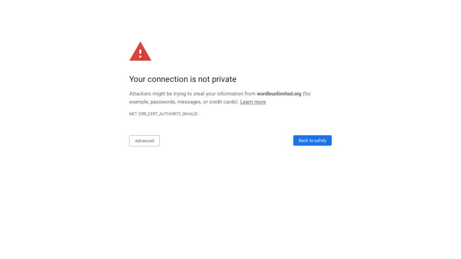 Blocked website