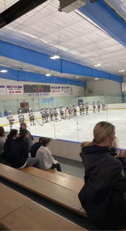 Canton Boys Hockey line up for before the game.