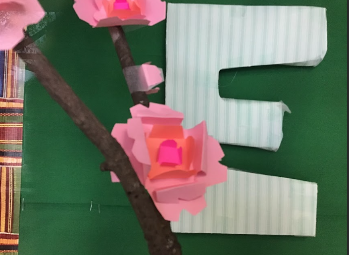 New Spring addition: Student made Cherry Blossoms