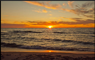 A beautiful sunset on the beach!